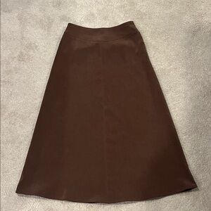 Elegant Brown A-Line Skirt. Like faux suede